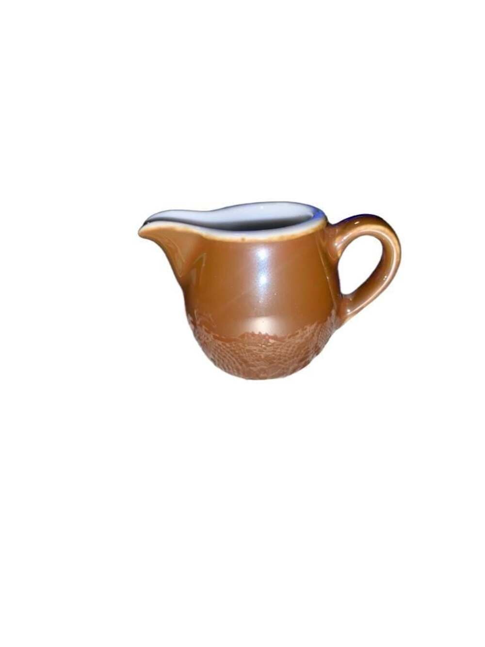Vintage Small Restaurant Ware Ceramic Creamer Individual Lusterware Milk Pot